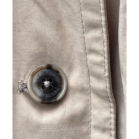 Vintage Pendleton Women’s Size XL Khaki Brown Long Trench Pea Coat Belt Strap - Picture 10 of 16